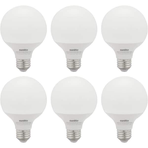 Sunlite 60-Watt Equivalent G25 Dimmable and Energy Star E26 Base LED Light Bulb, Warm White 2700K (6-Pack)
