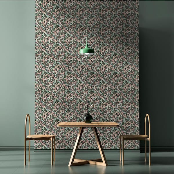 Flora Ditsy Pink Garden Floral Paper Washable Wallpaper Roll