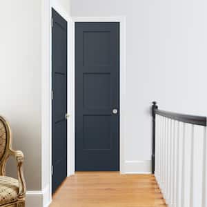 24 in. x 80 in. Birkdale Denim Stain Left-Hand Smooth Hollow Core Molded Composite Single Prehung Interior Door