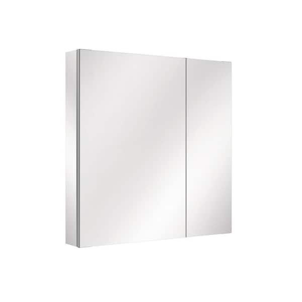 30 in. W x 30 in. H Rectangular Aluminum Medicine Cabinet with Mirror Blum Hinges