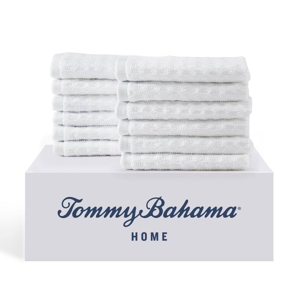 Northern Pacific White Cotton 12-Piece Washcloth Set