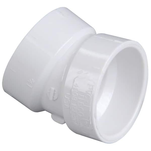 4 in. PVC 22-1/2-Degree Hub x Hub Elbow