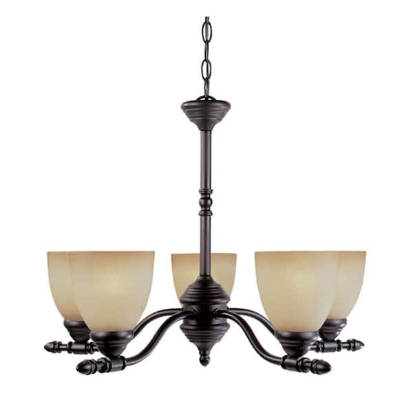 Designers Fountain Apollo Collection 5-Light Oil Rubbed Bronze Hanging Chandelier