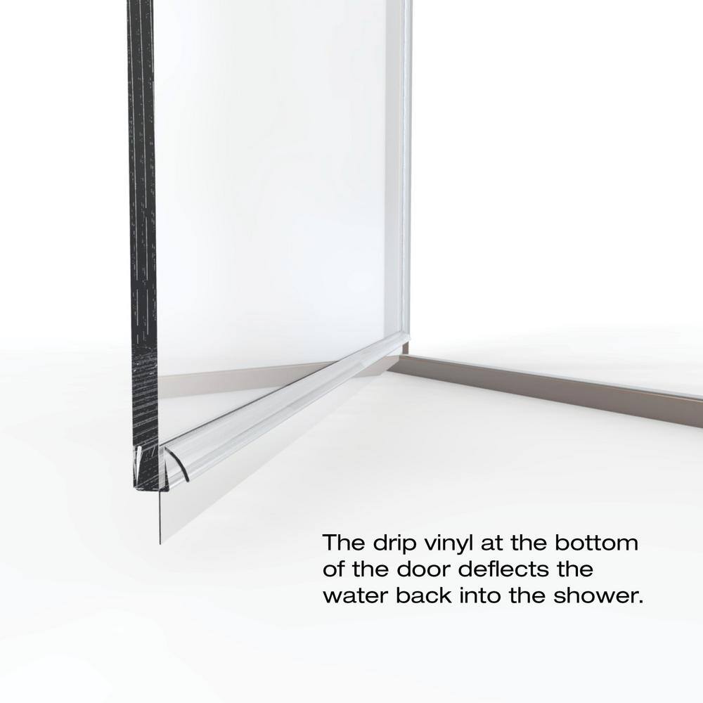 Infinity 76" Oil Rubbed Bronze Semi-Frameless Hinged Shower Door