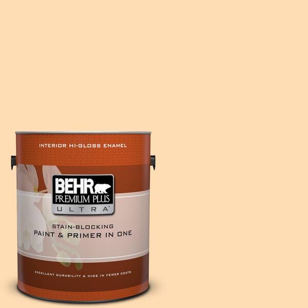 BEHR Premium Plus Ultra 1 gal. #290B-4 Feather Plume Hi-Gloss Enamel Interior Paint and Primer in One