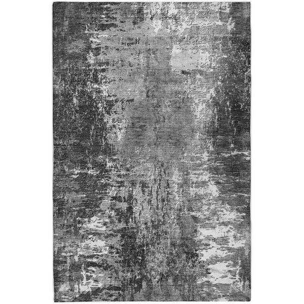 Dream Shag Premium Machine Washable Abstract ADS718 Gray 9 ft. x 12 ft. Area Rug