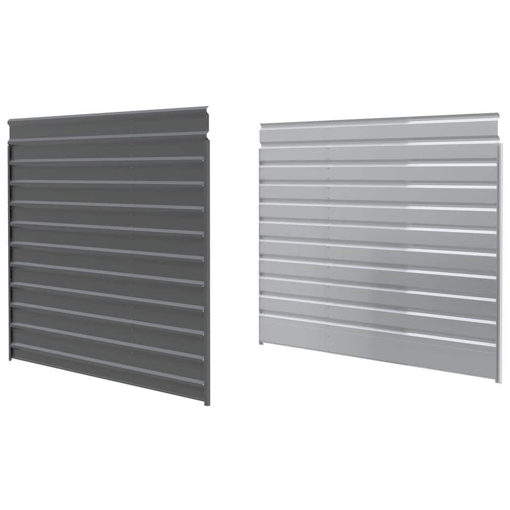Charcoal Galvanized Steel Carport Enclosure Kit