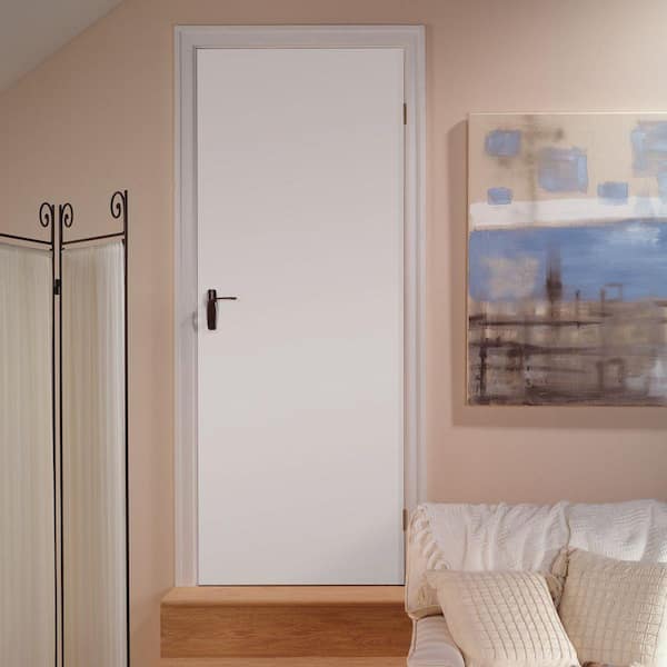 Smooth Flush Hardboard Hollow Core Primed Composite Single Prehung Interior Door