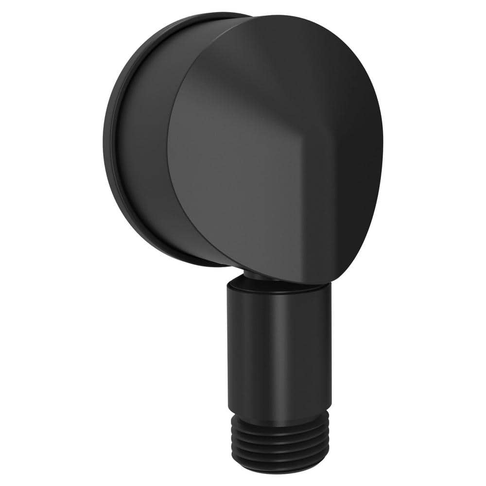 1/2. NPT Round Wall Union in Matte Black