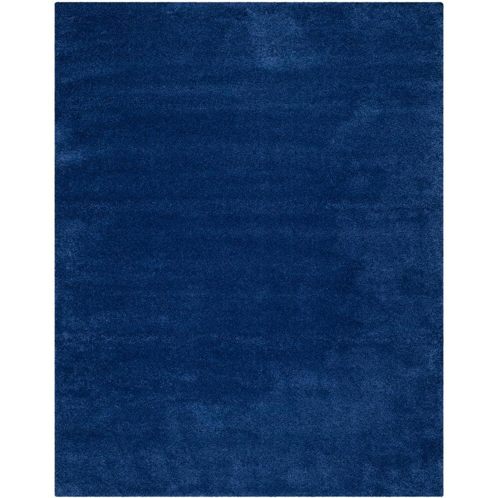 SAFAVIEH Milan Shag 8 ft. x 10 ft. Navy Solid Area Rug SG18070708