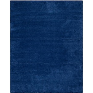 Milan Shag 8 ft. x 10 ft. Navy Solid Area Rug