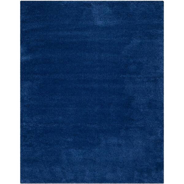 SAFAVIEH Milan Shag Navy 9 ft. x 12 ft. Solid Flokati Area Rug