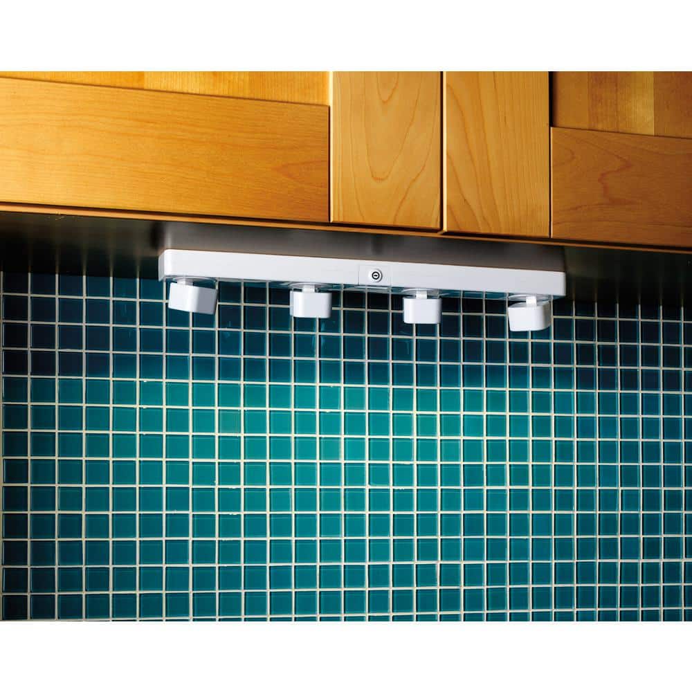 Sleek 12.5" White LED Strip Light with Remote Control