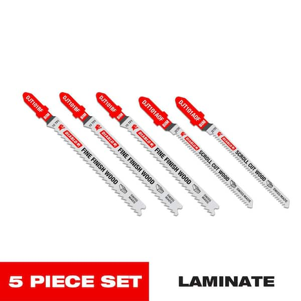 3-1/4 in. Laminate Cutting Jigsaw Blade Set (5-Pack)