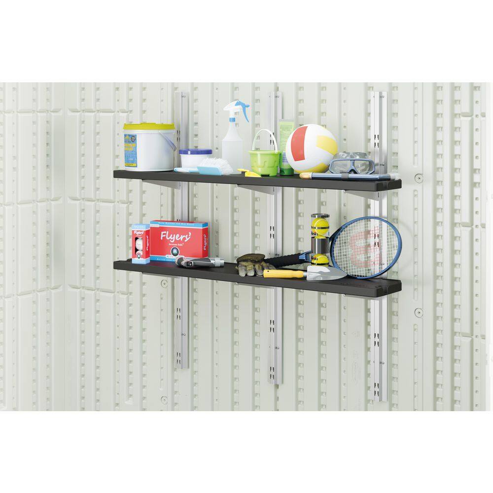 Suncast Black Resin Adjustable Shelf Kit for Sheds
