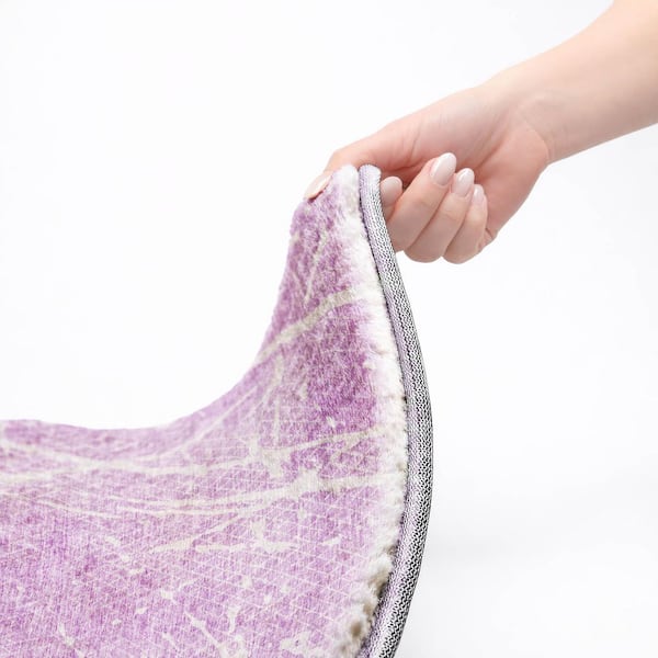Dream Shag Premium Machine Washable Abstract ADS628 Lilac 10 ft. x 14 ft. Area Rug