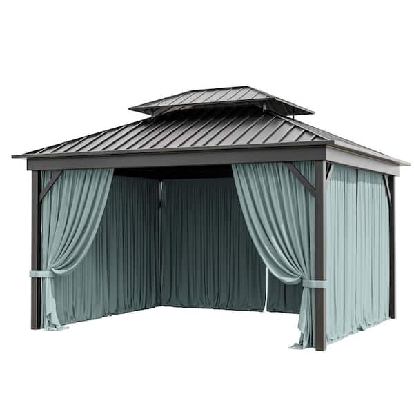 Kimunuk 12 ft. x 12 ft. Universal Outdoor Privacy Curtains