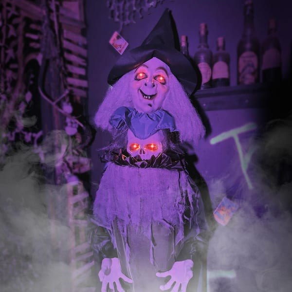 Haunted Hill Farm 6 ft. Animatronic Witch with Lights and Sound