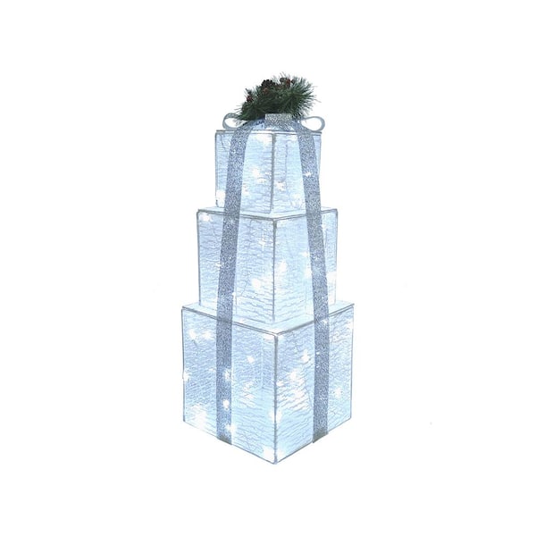 MERRILY 30.5 in. H Foldable White Gift Boxes