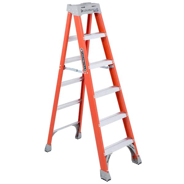 Louisville Ladder 6 ft. Fiberglass Step Ladder with 300 lbs. Load Capacity Type IA Duty Rating