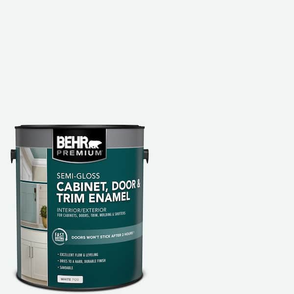 BEHR PREMIUM 1 gal. #BL-W09 Bakery Box Semi-Gloss Enamel Interior/Exterior Cabinet, Door & Trim Paint