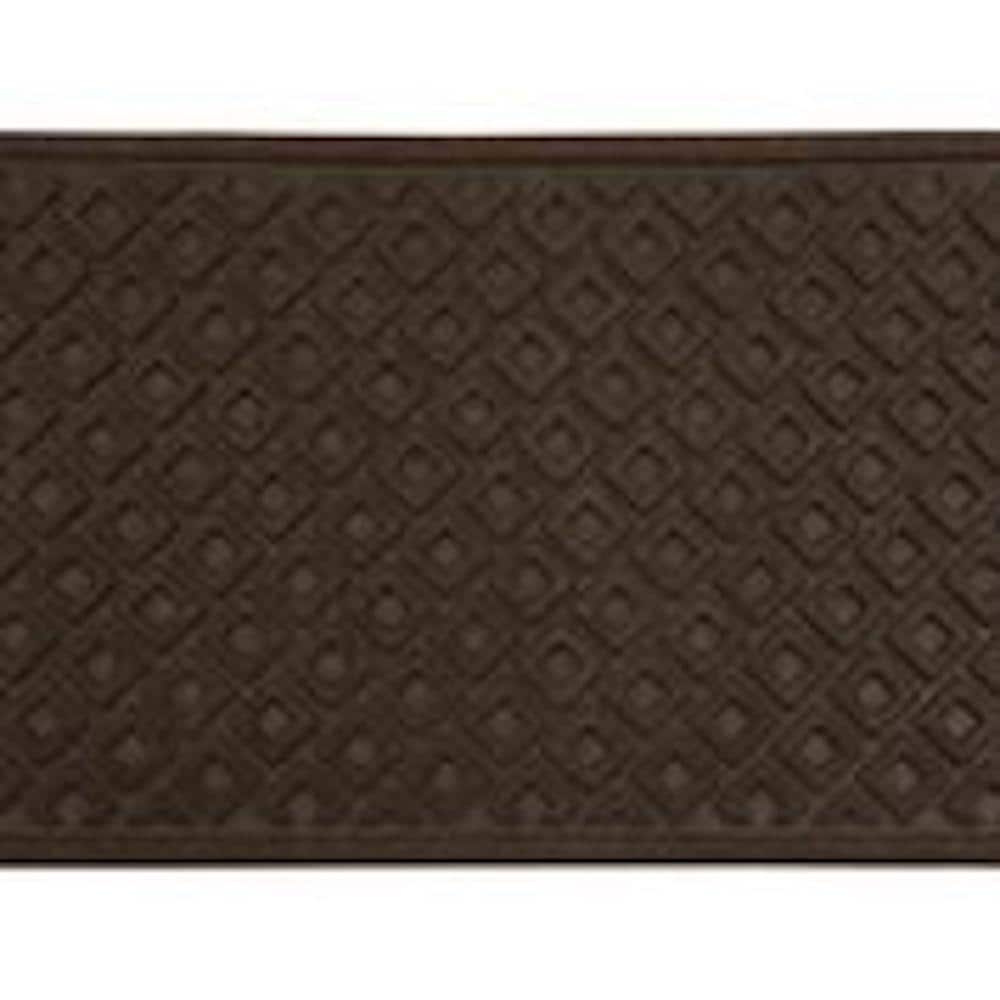 Double Square Walnut 2 ft x 3 ft synthetic fiber Door Mat Area Rug