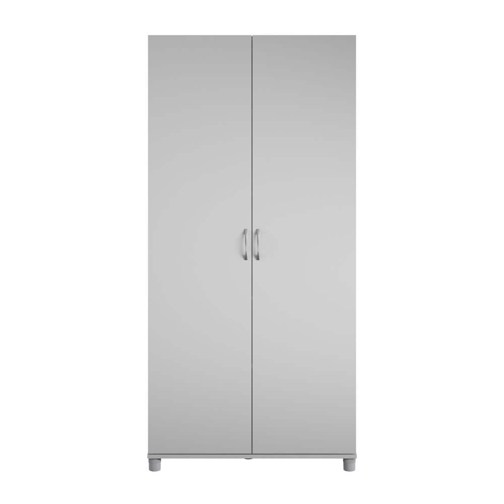 SystemBuild Evolution Lonn 35.68 in. x 74.31 in. x 15.38 in. 5 Shelves Freestanding Cabinet in Dove Gray