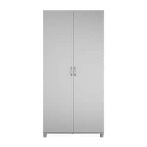 Lonn 35.68 in. x 74.31 in. x 15.38 in. 5 Shelves Freestanding Cabinet in Dove Gray