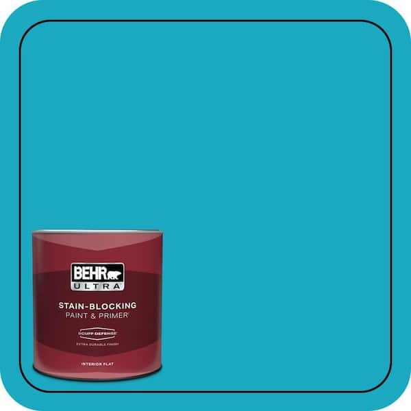 BEHR ULTRA 1 qt. #P480-5 High Dive Extra Durable Flat Interior Paint & Primer