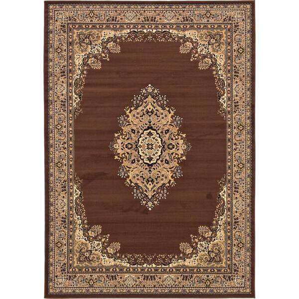 Unique Loom Reza Washington Brown 7' 0 x 10' 0 Area Rug