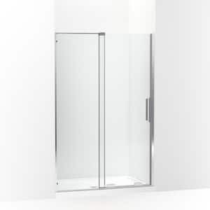 Echelon 47.75 in. W x 71.75 in. H Sliding Frameless Shower Door in Bright Polished Silver