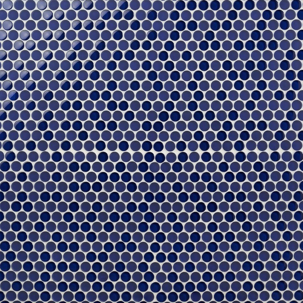 Ivy Hill Tile Contempo Blue Circles 11 1 2 In X 12 In Polished And