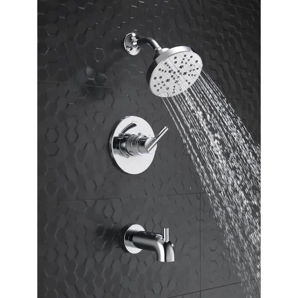 Nicoli Single-Handle 5-Spray Tub and Shower Faucet with H2OKinetic Technology in Chrome (Valve Included)