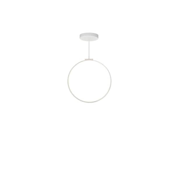 KUZCO Cirque 24 in. 1 Light 36-Watt White Integrated LED Pendant Light