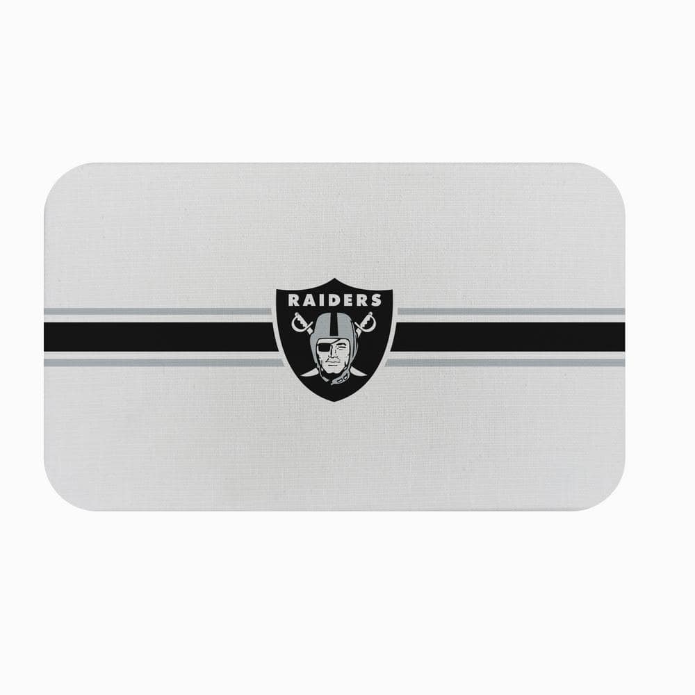 FANMATS NFL - Las Vegas Raiders Burlap Texture 18 In. X 30 In. Comfort ...