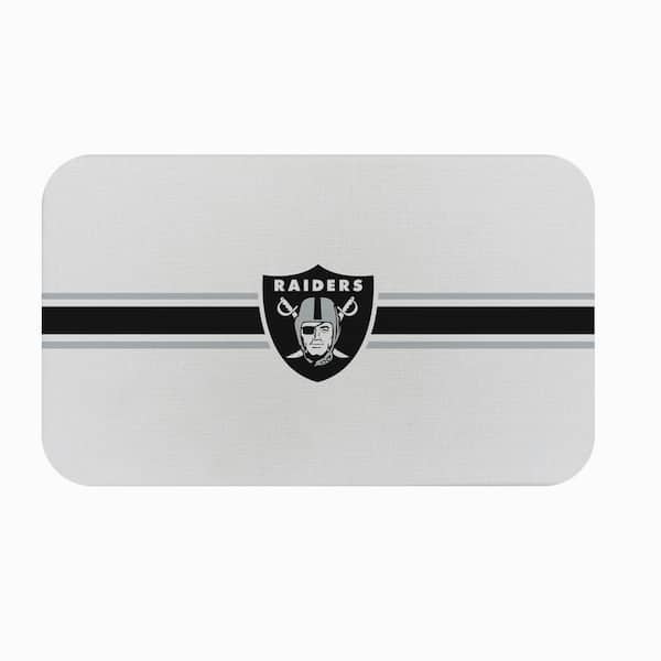 FANMATS NFL - Las Vegas Raiders Burlap Texture 18 in. x 30 in. Comfort Mat