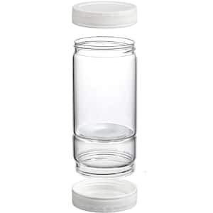 Glass Pickle Jar with Strainer Flip Hourglass Separate Food from Pickle Juice 35 oz. in 2-Pack