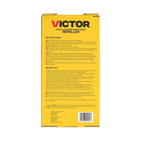 Victor Sonic Spike Repeller For Gophers and Moles 2 pk