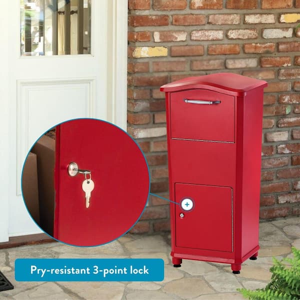 Elephantrunk Red, Extra Large, Steel, Locking, Parcel Drop