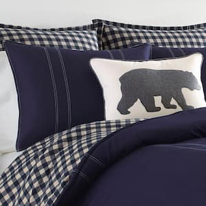 Kingston Navy Plaid Reversible Duvet Cover Set