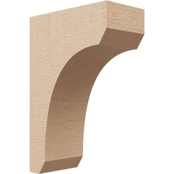 Ekena Millwork 4 in. x 12 in. x 8 in. Series 2 Classic Legacy Rough Cedar Woodgrain Timberthane Polyurethane Corbel, Primed Tan