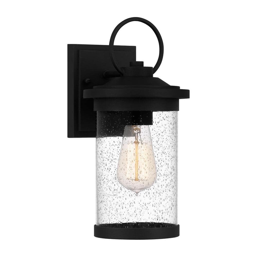 ASHLEY HARBOUR COLLECTION Kace 1Light Earth Black Hardwired Outdoor