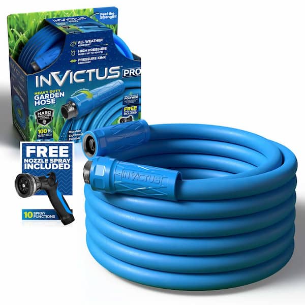 Professional 5/8 in. Outer Dia x 50 ft. Reinforced Polymer 400PSI Hard Anodized Fitting Kink Resistant Garden Hose