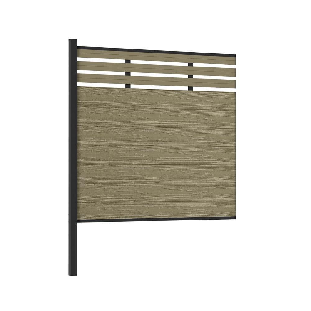 5.5 ft. H x 6 ft. W Antique Wood Composite Horizontal Fence Panel Kit with One 8 ft. Aluminum Post, Warp-Resistant price history on PriceWatchPro
