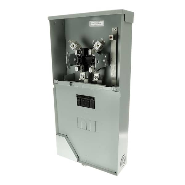 Midwest Electric Products 200 Amp 4-Space 4-Circuit Ringless Overhead/Underground Meter Socket Load Center