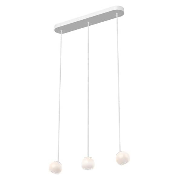 Kuzco Europa 3 Head 1 Light 30-Watt White Integrated LED Pendant Light ...