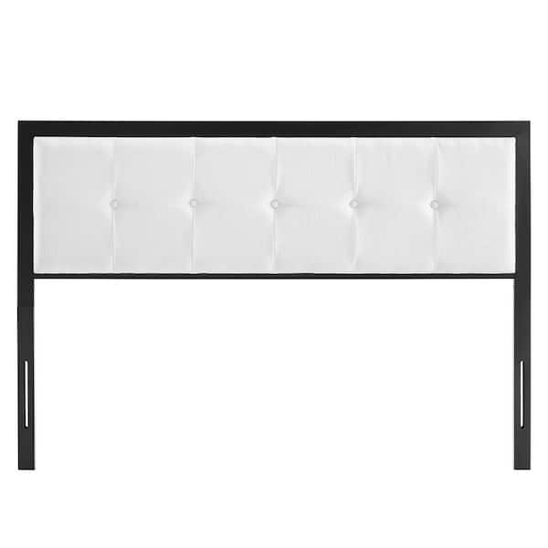 MODWAY Teagan in Black White Tufted Twin Headboard