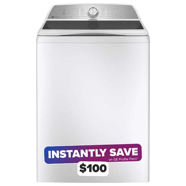 Profile 5.0 cu. ft. High-Efficiency Smart Top Load Washer in White with Microban Technology, ENERGY STAR