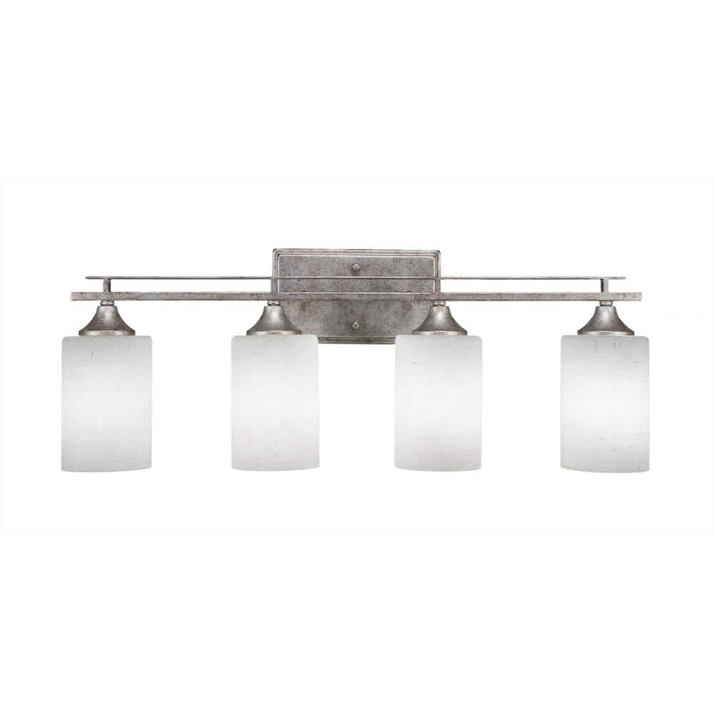 Ontario 26.25 in. 4-Light Aged Silver Vanity Light