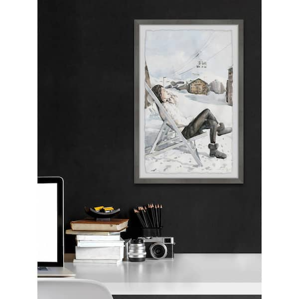 Enjoying the Winter by Eyre Tarney Framed People Art Print 24 in. x 16 in.  JVSL628GWFPFL24 - The Home Depot